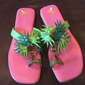 Michael Simon Palm Trees and Monkey sandal